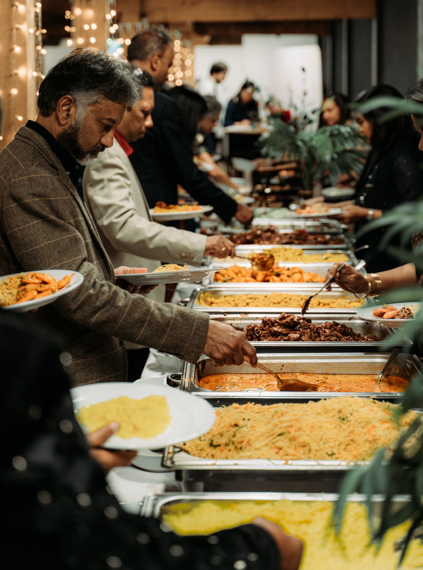 Bulk catering setup for a large event